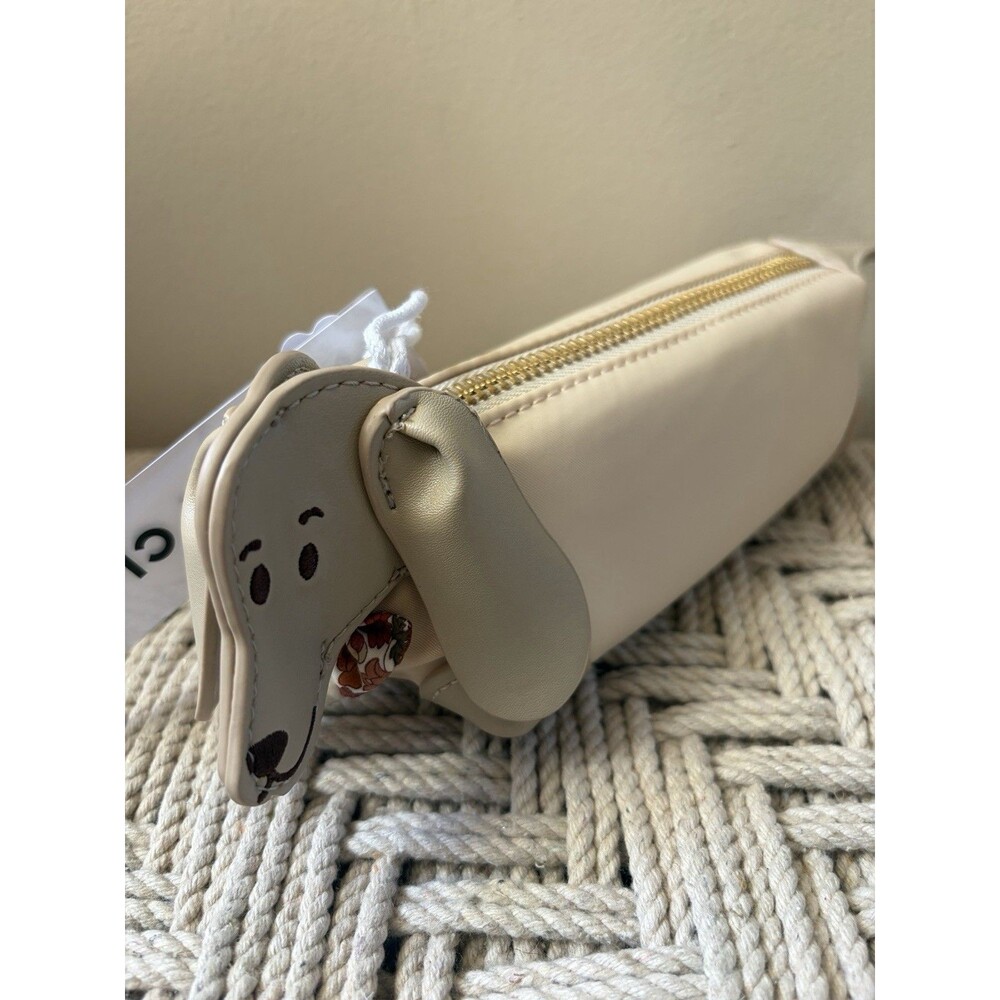 Stoney Clover Lane Dachshund Dog Zip Pouchette Cosmetic Bag Pouch NWT
